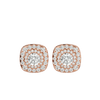 Ursa Round Stud Earrings - Rose Gold - Ice Dazzle - VVX™ Diamond - Solitaire Earrings
