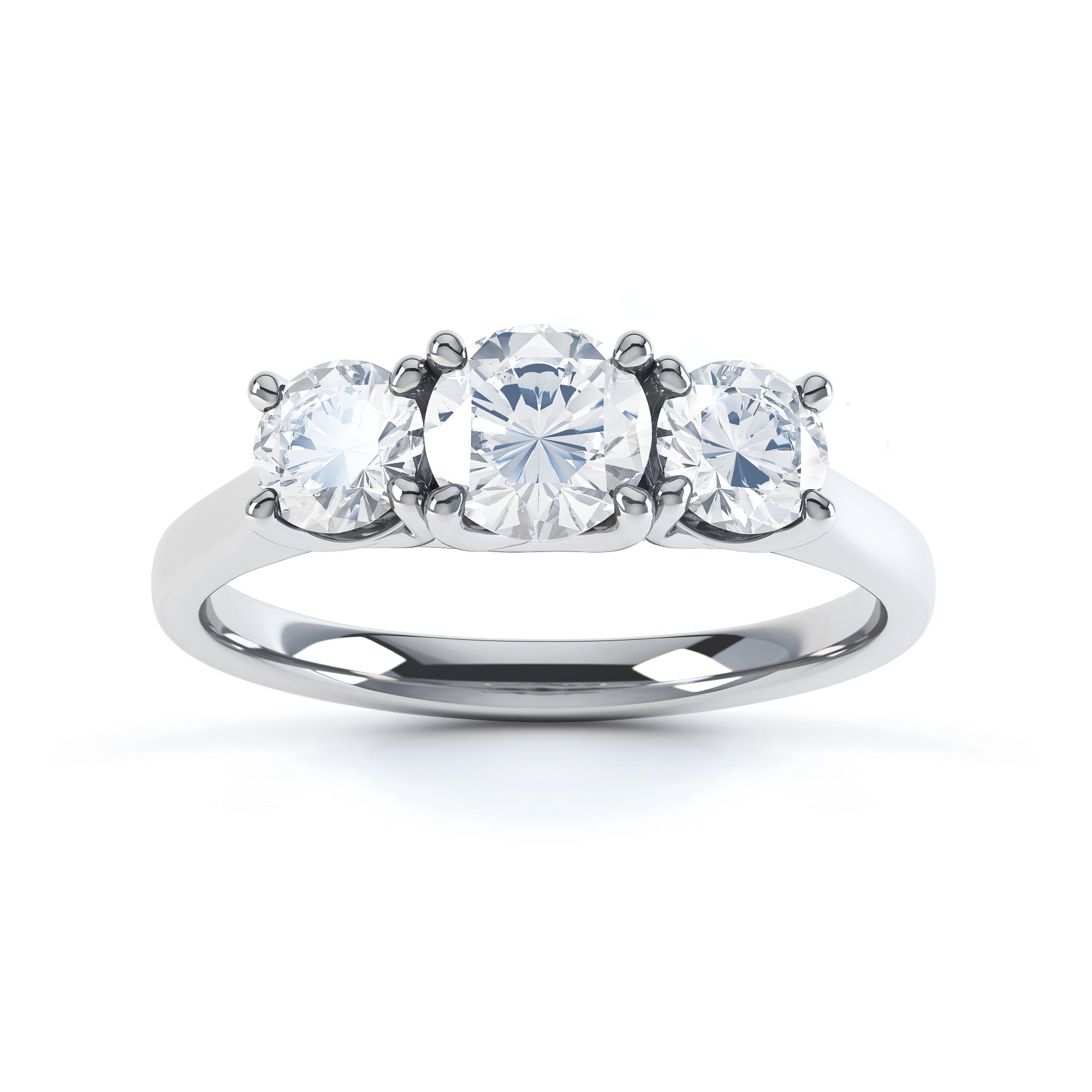 Three Stone Engagement Rings - Ice Dazzle