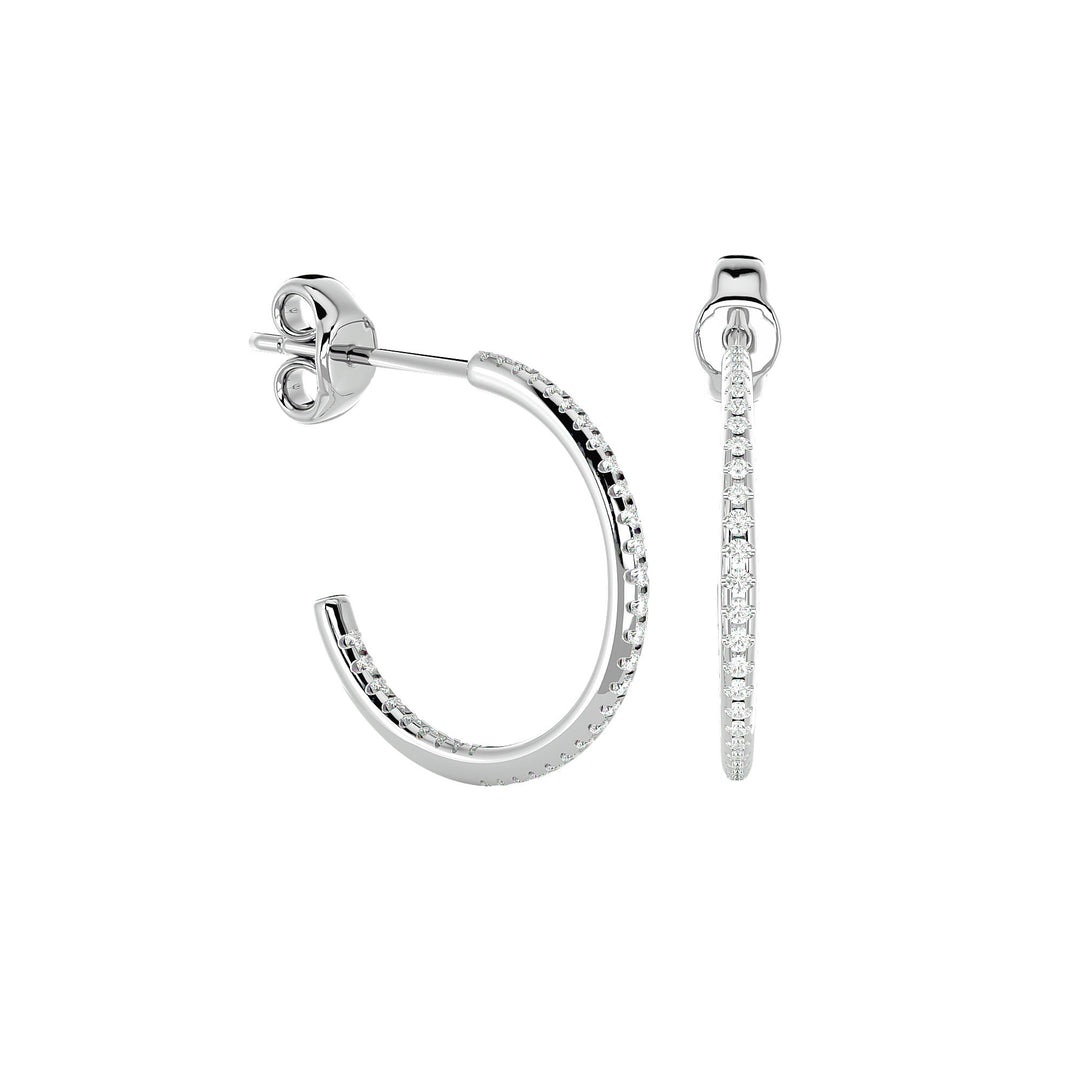 Echo Hoop Earrings - White Gold