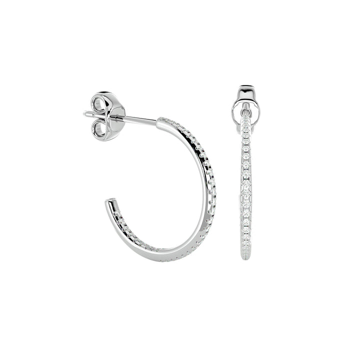Echo Hoop Earrings - White Gold