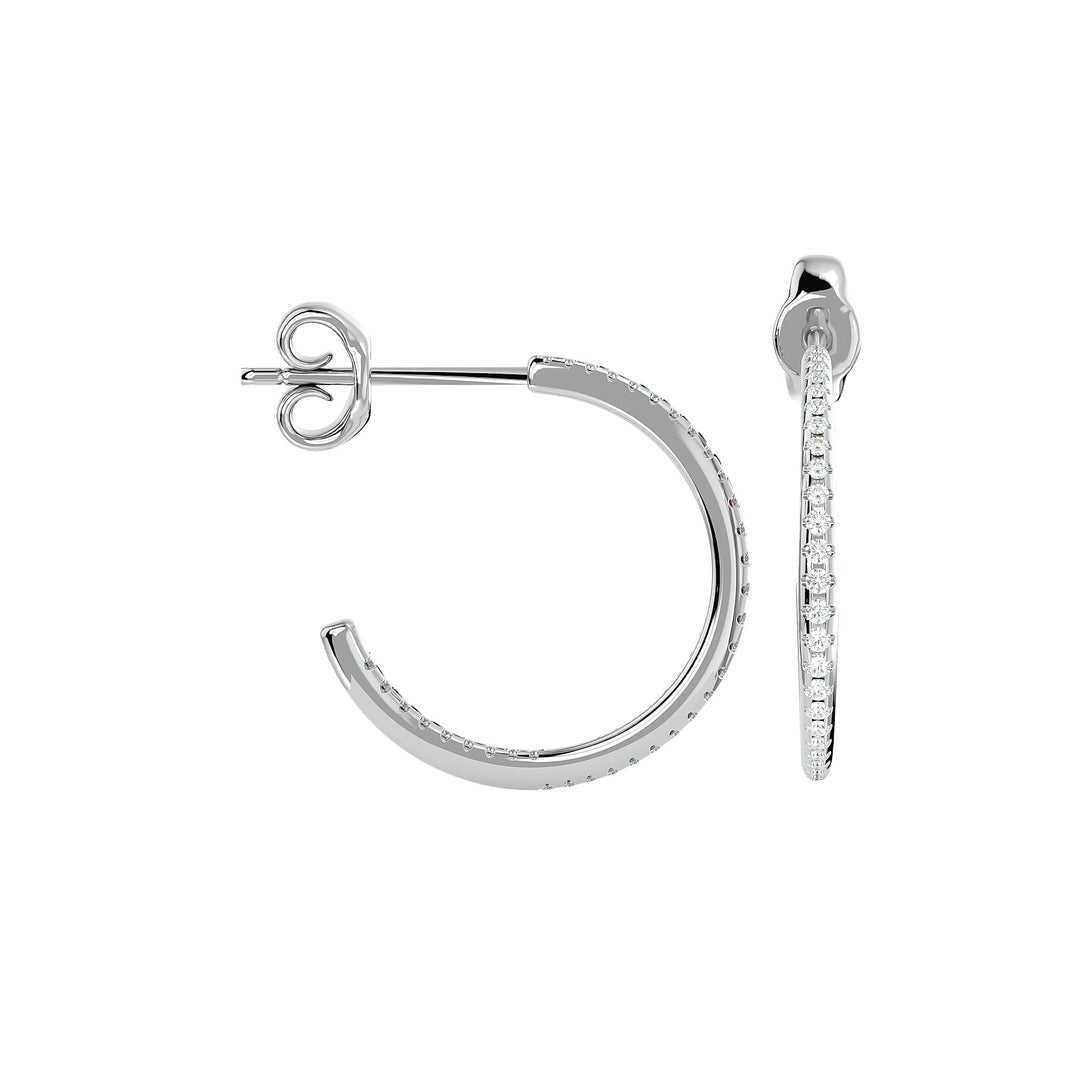 Echo Hoop Earrings - White Gold