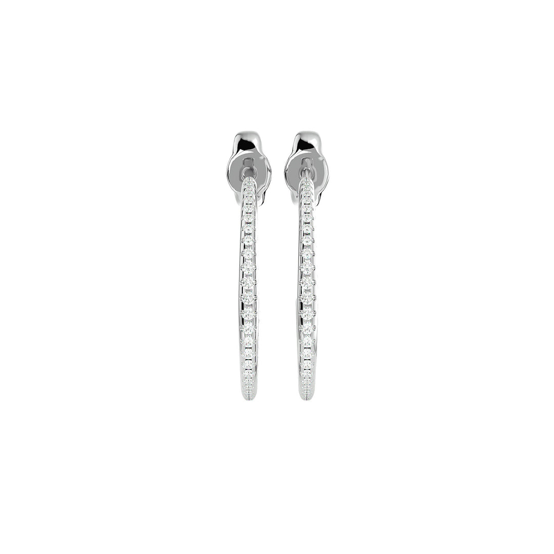 Echo Hoop Earrings - White Gold