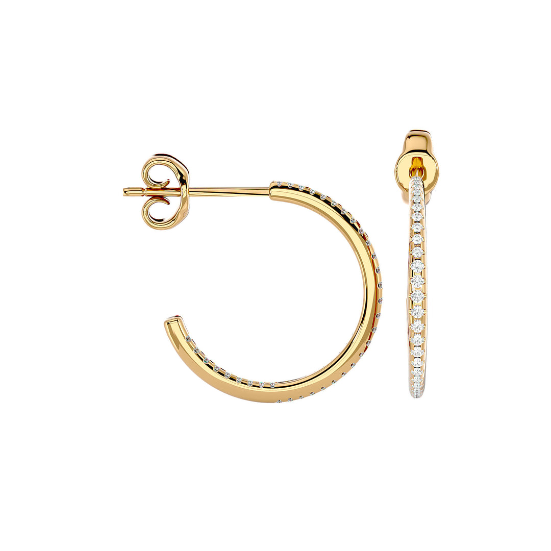Echo Hoop Earrings - Yellow Gold