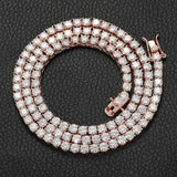 VVX™ Diamond  - 4 Prong Tennis Necklace - 14K Rose Gold