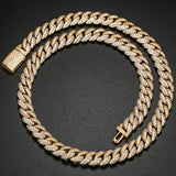 VVX™ Diamond - 12mm 2-Row Cuban Necklace - 10K Yellow Gold