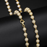 UltraLux™ Moissanite - 5mm Iced Bead Necklace