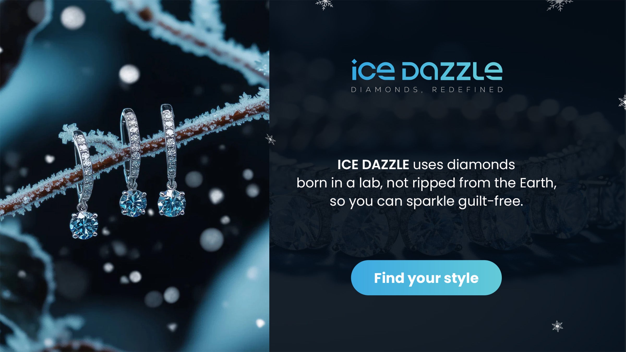 Ice Dazzle VVX™ Lab Diamonds are born in a lab, not ripped from the Earth