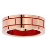Shimmering rose gold classic elegance comfort-fit wedding band for women