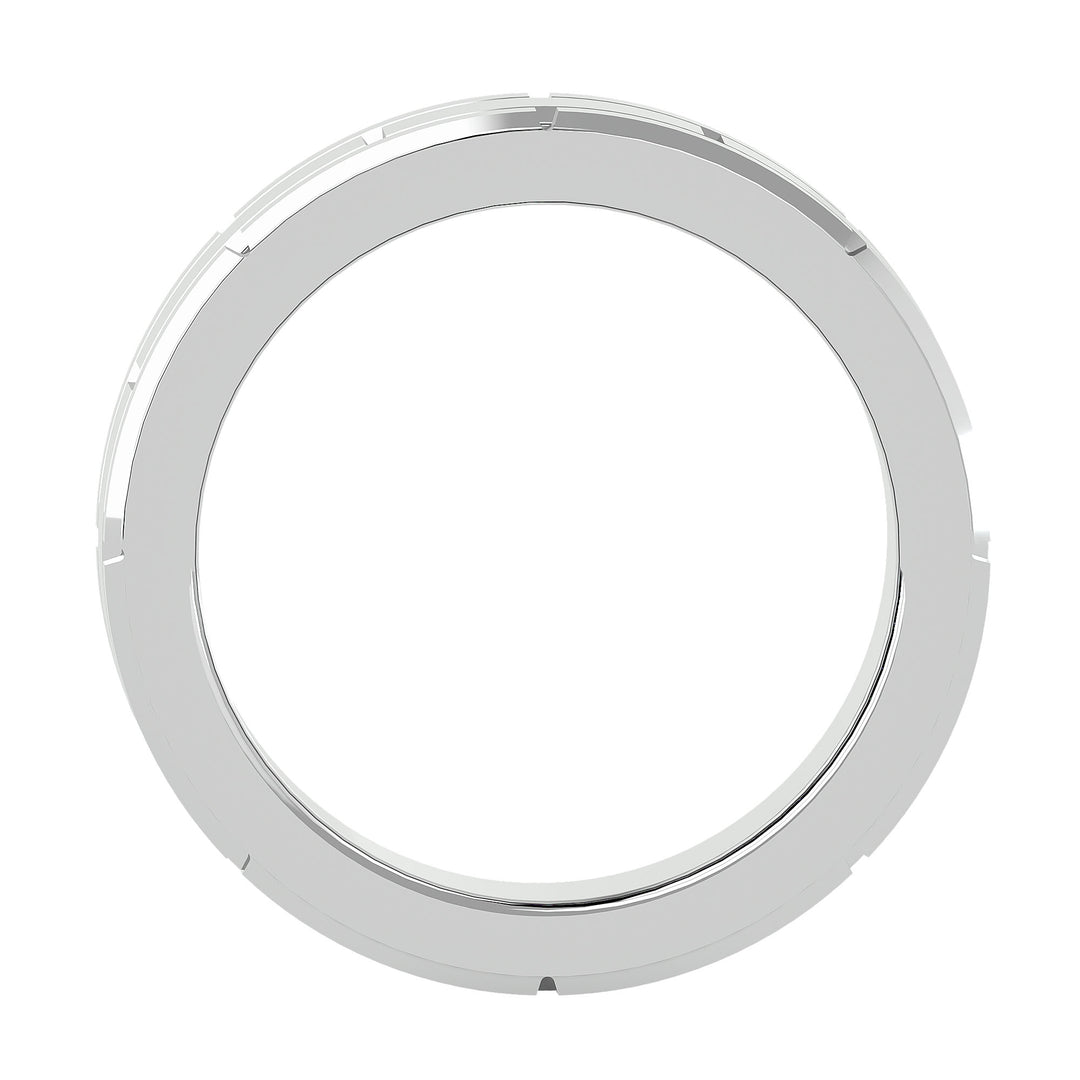 Classic Elegance Comfort-Fit Band featuring Channel-Set Round Diamonds