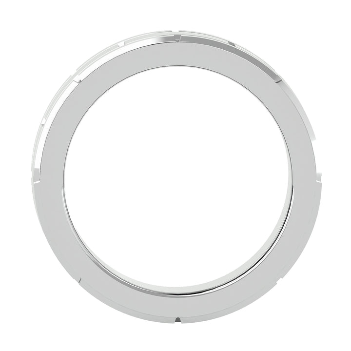Classic Elegance Comfort-Fit Band featuring Channel-Set Round Diamonds