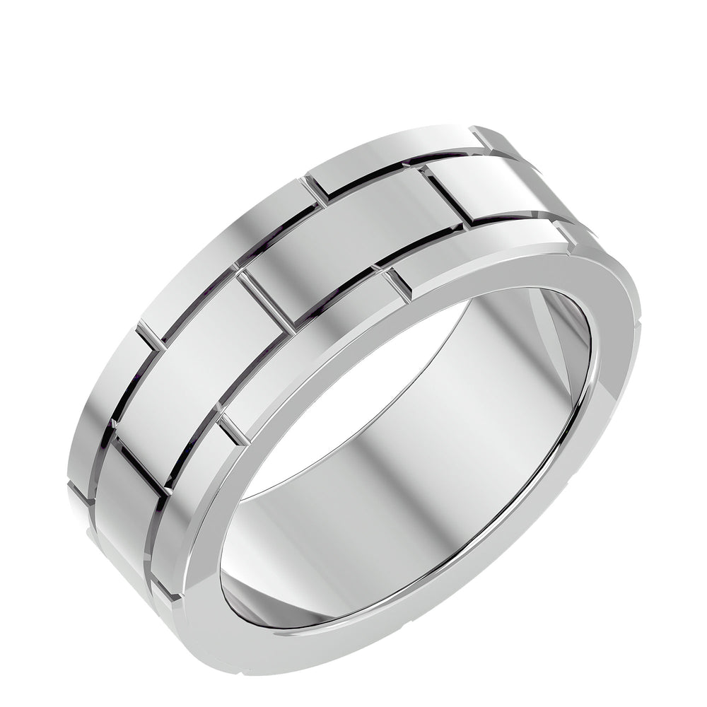 Timeless Classic Elegance Comfort-Fit Band with Intricate Engraving