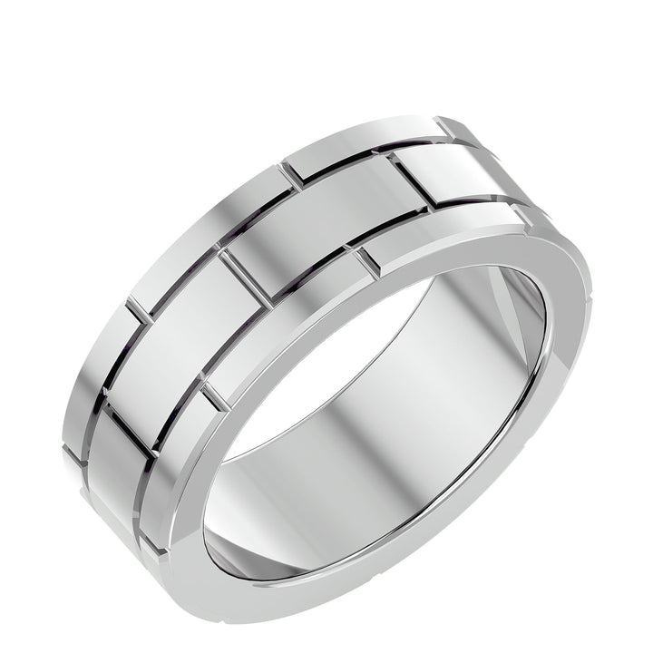 Timeless Classic Elegance Comfort-Fit Band with Intricate Engraving