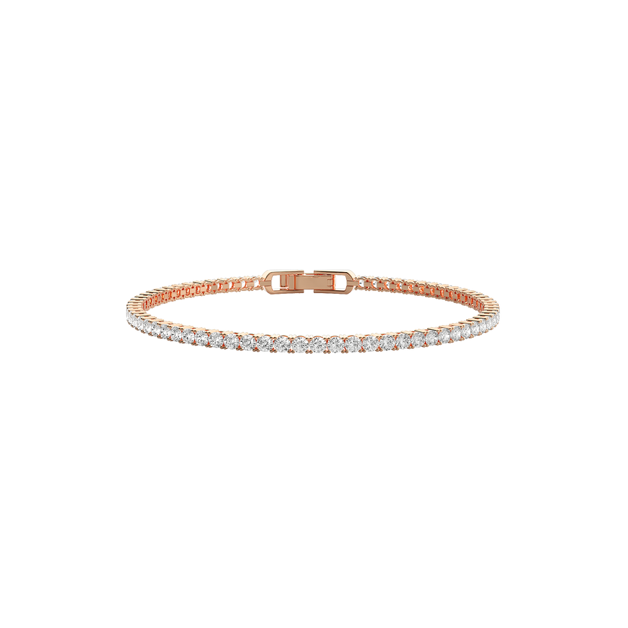 Lab Diamond Tennis Bracelet with 14K White Gold Setting and Clasp