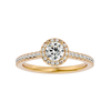 Elegant rose gold Eternal Halo Engagement Ring with sparkling diamonds