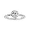 Eternal Halo Engagement Ring with Sparkling Diamond in Rose Gold Setting