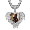 FreezeFrame™ Eternal Embrace - Ice Dazzle - UltraLux™ Moissanite - Photo Pendant