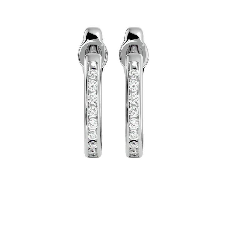 Half Hoop Earrings - Ice Dazzle - VVX™ Lab Diamond - Hoop Earrings