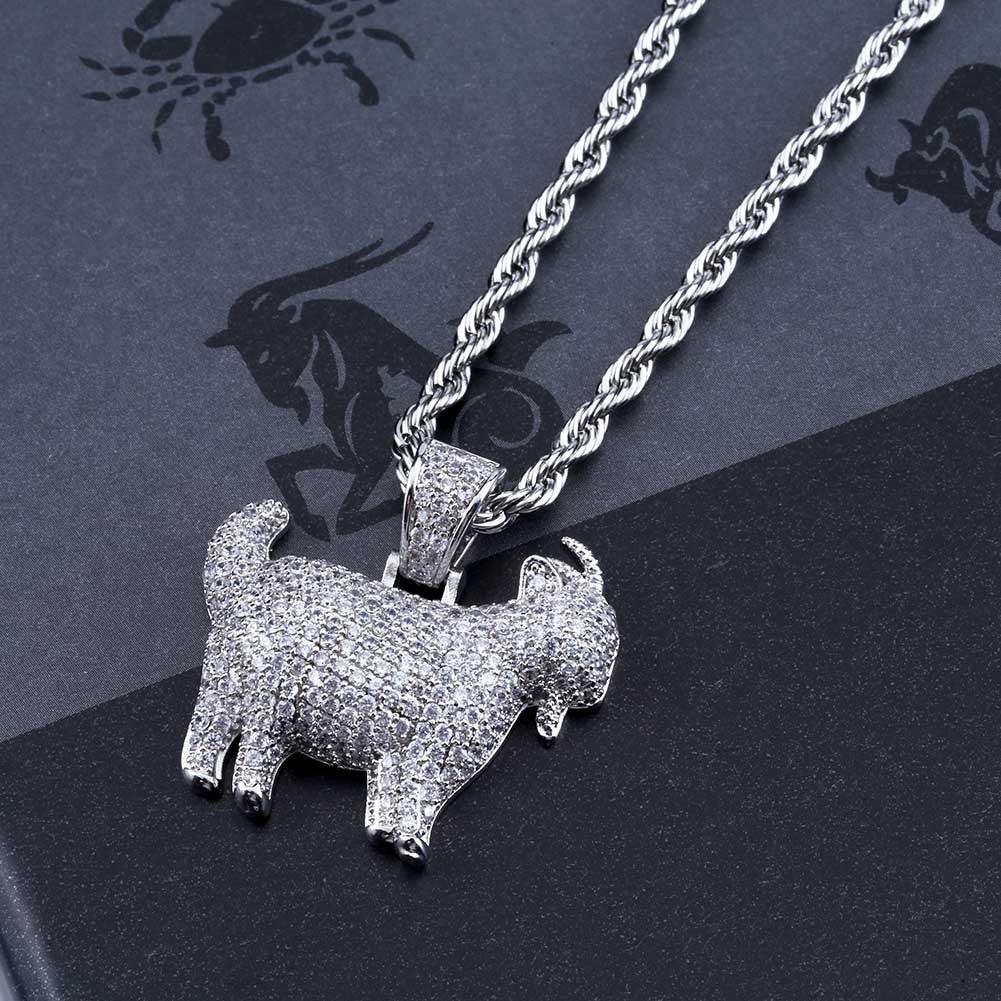 Ice Dazzle Goat Pendant - Ice Dazzle - UltraLux™ Moissanite - Pendant