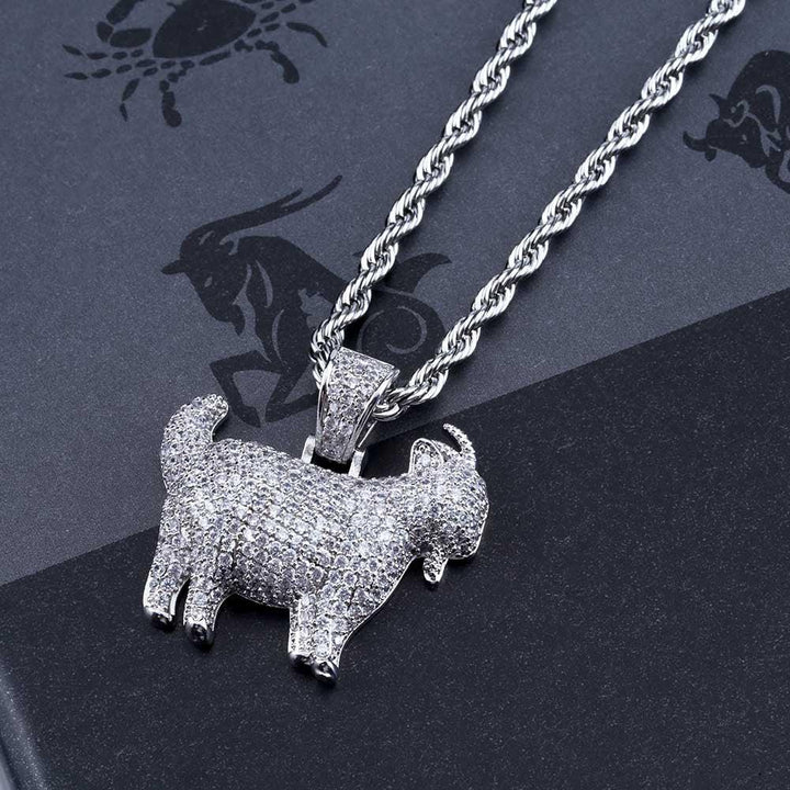 Ice Dazzle Goat Pendant - Ice Dazzle - UltraLux™ Moissanite - Pendant