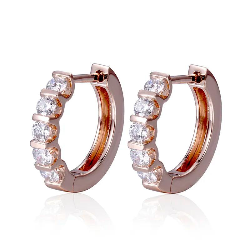 Lab Diamond Huggie Hoops - Ice Dazzle - VVX™ Lab Diamond - Hoop Earrings