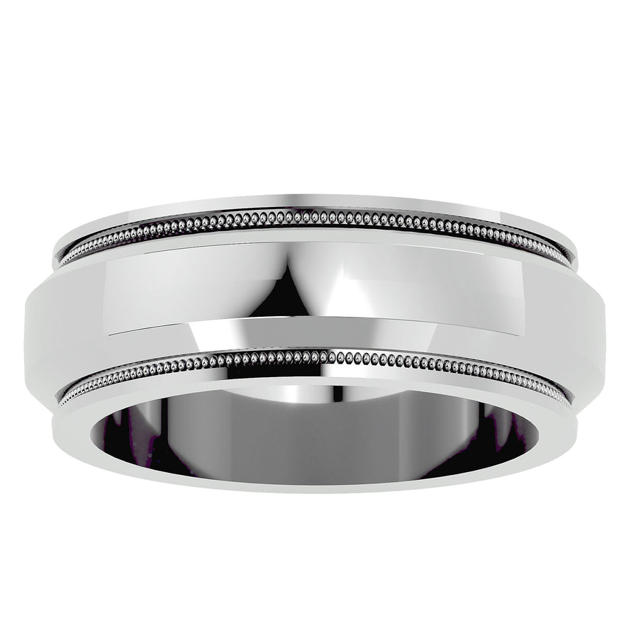 Milgrain Majesty Comfort - Fit Band - Ice Dazzle - Ice Dazzle - Wedding