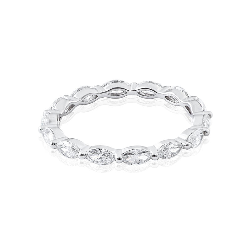 Minimal Marquise Wedding Band - Ice Dazzle - Ice Dazzle - Wedding Ring