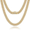 Moissanite Miami Cuban Chain Necklace - 15mm - Ice Dazzle - UltraLux™ Moissanite - Cuban Necklace