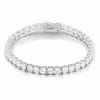 Elegant 5mm moissanite tennis bracelet in white gold setting