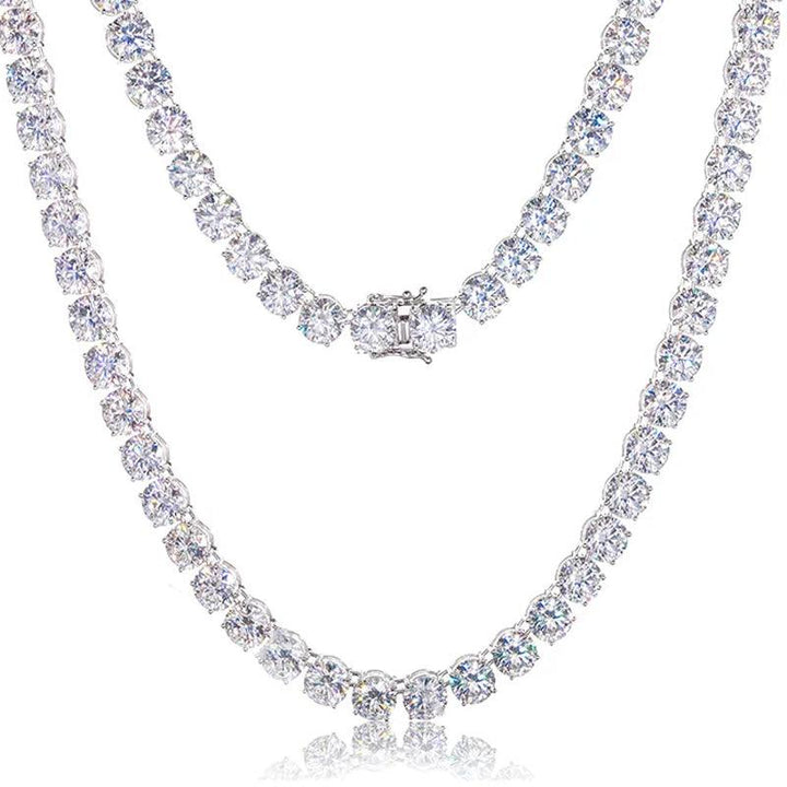 Moissanite Tennis Necklace - 10mm - Ice Dazzle - UltraLux™ Moissanite - Tennis Necklace