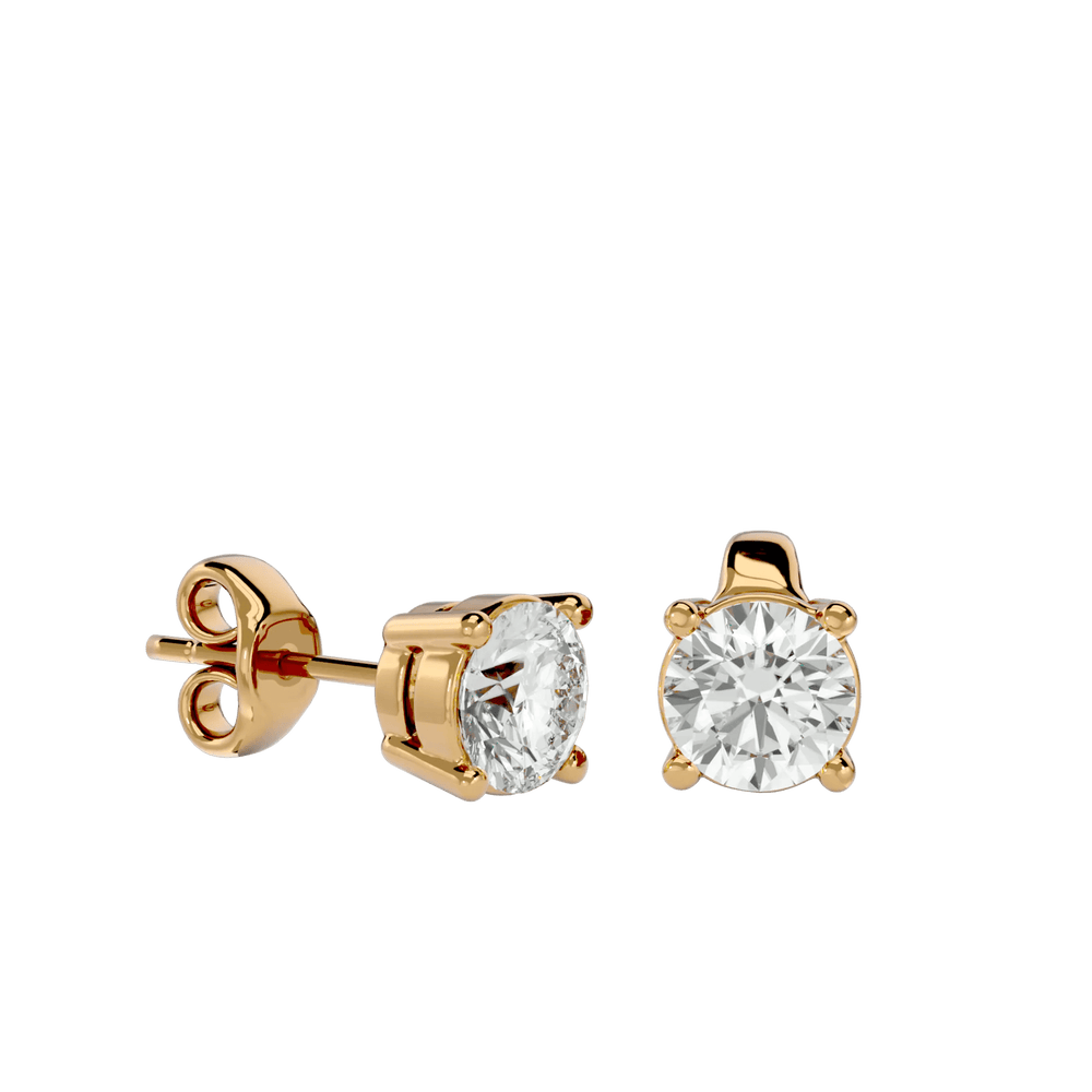 Polaris Round Stud Earrings - White Gold - Ice Dazzle - VVX™ Diamond - Solitaire Earrings