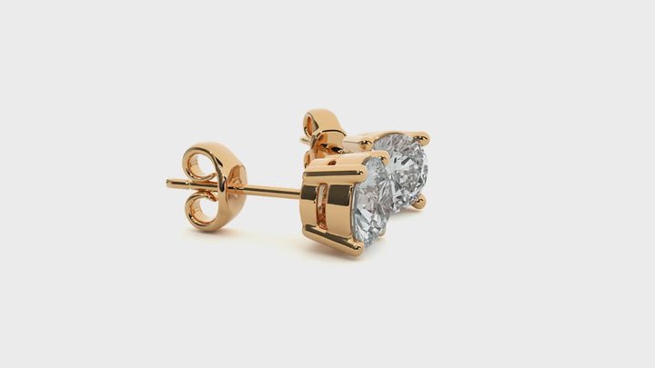 Polaris Round Stud Earrings ( 1 ct. tw.) - 14K White Gold