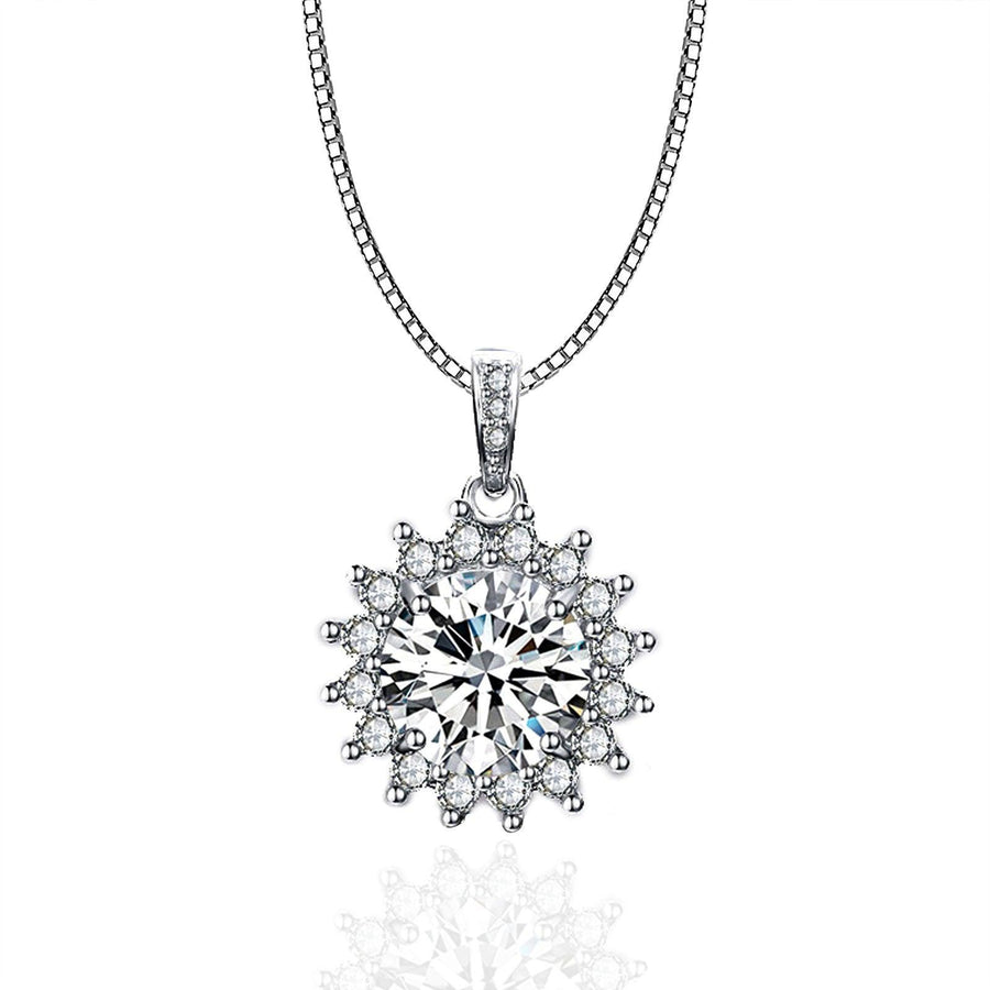 Sunflower Solitaire Pendant - Ice Dazzle - VVX™ Lab Diamond - Solitaire Pendant