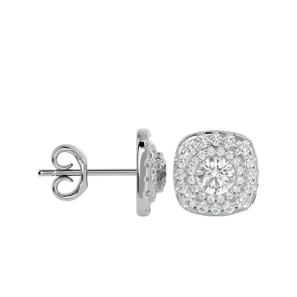 Ursa Round Stud Earrings - White Gold - Ice Dazzle - VVX™ Diamond - Solitaire Earrings