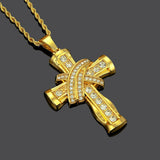 Frostbite™ - Diamond Crucifix Pendant - 10K Yellow Gold