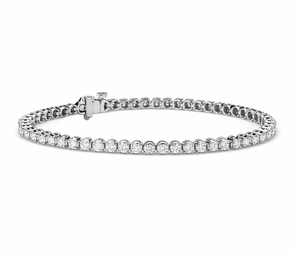 3mm Round Tennis Bracelet - Ice Dazzle - SynthaLux™ Moissanite - Tennis Bracelet