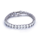 4mm Moissanite Tennis Bracelet in White Gold - Ice Dazzle - SynthaLux™ Moissanite - Tennis Bracelet