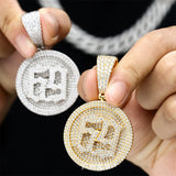 69 Circle Medallion Pendant - Ice Dazzle - VVX™ Lab Diamond - Pendant