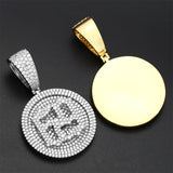 69 Circle Medallion Pendant - Ice Dazzle - VVX™ Lab Diamond - Pendant