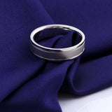 Comfort-Fit Wedding Band for Him Sterling Silver - Ice Dazzle - VVX™ Lab Diamond - Wedding Bands
