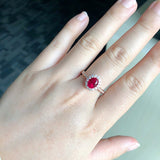 Double Halo Engagement Ring with 2 carat Oval Lab Diamond in 14K Rose Gold - Ice Dazzle - VVX™ Lab Diamond - Engagement Rings