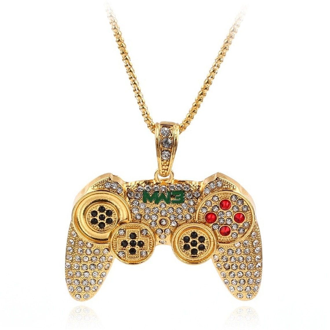 Gaming Controller Custom Pendant in 10K Yellow Gold - Ice Dazzle - VVX™ Lab Diamond - Pendant
