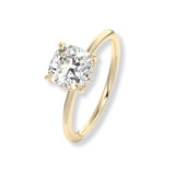 Hidden Halo Engagement Ring with 2ct Cushion Lab Diamond - Ice Dazzle - VVX™ Lab Diamond - Engagement Rings