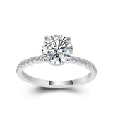 Hidden Halo Ring with 3ct Round Lab Diamond - Ice Dazzle - VVX™ Lab Diamond - Engagement Rings