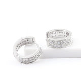 Lab Diamond Huggie Hoop Earrings - Ice Dazzle - VVX™ Lab Diamond - Hoop Earrings