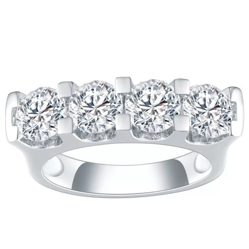 Build Curved Wedding Ring Band for Him and Her with Diamond Gemstone