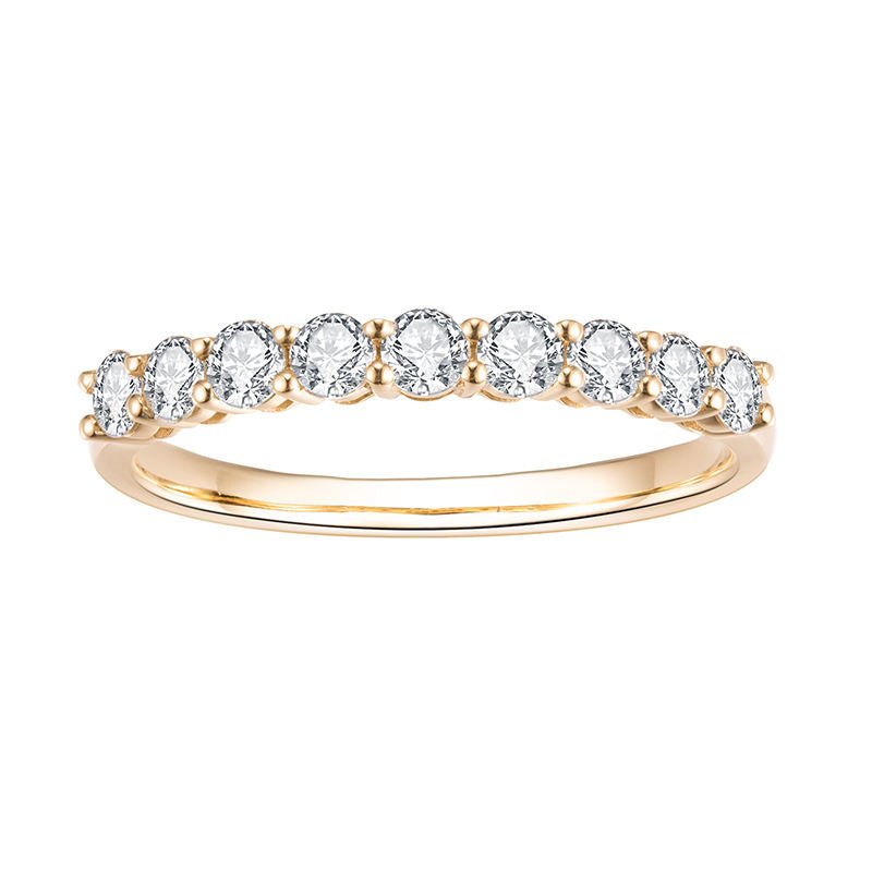 Lab Diamond Wedding Band for Her in 18K Yellow Gold - Ice Dazzle - VVX™ Lab Diamond - Wedding Bands