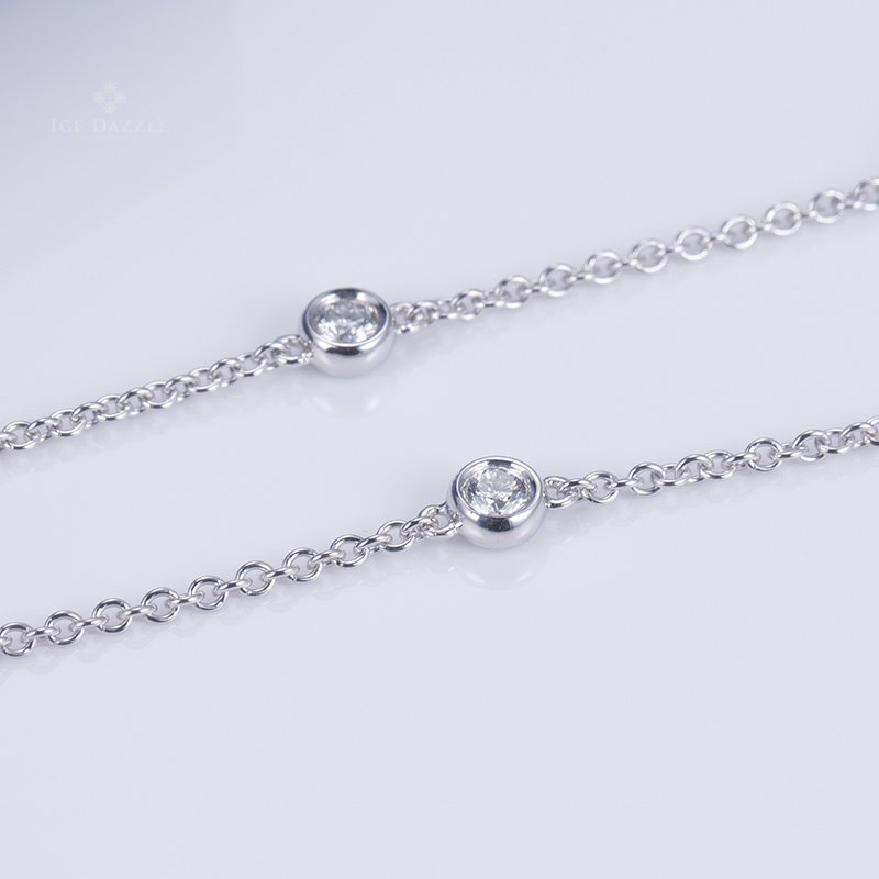 Lab Grown Diamond Asscher Cross Necklace in 14K White Gold (3.18 Ct. Tw.) - Ice Dazzle - VVX™ Lab Diamond - Fashion Necklace