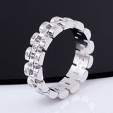 Lab Grown Diamond Bezel-Set Wedding Band for Him in 18K White Gold - Ice Dazzle - VVX™ Lab Diamond - Wedding Bands