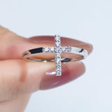 Lab Grown Diamond Cross Fashion Ring - Ice Dazzle - VVX™ Lab Diamond - Fashion Ring
