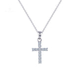 Lab Grown Diamond Cross Necklace in 14K White Gold (1.03 Ct. Tw.) - Ice Dazzle - VVX™ Lab Diamond - Necklaces
